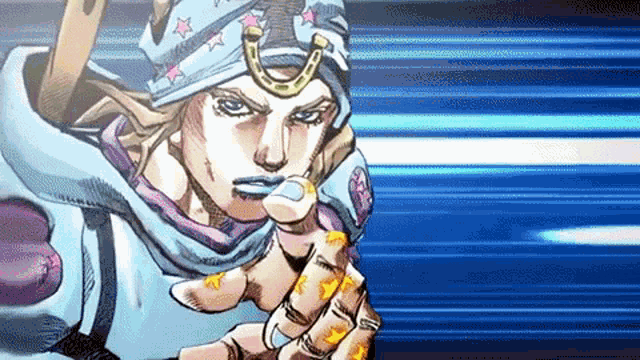 Johnny Joestar Pointing GIF