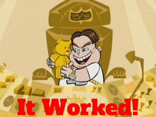 Johnny Test It Worked GIF