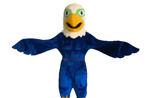 Johnston Heights Mascot with Wings Outstretched