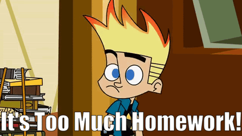 Johny Test Angry Too Much Homework GIF