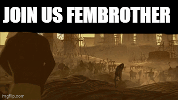 Join Us Fembrother Sign With Crowd