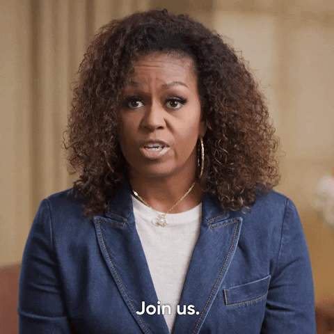 Join Us Michelle Obama Smile GIF