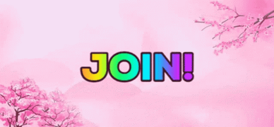 Join Us Pink Sakura Digital Art GIF