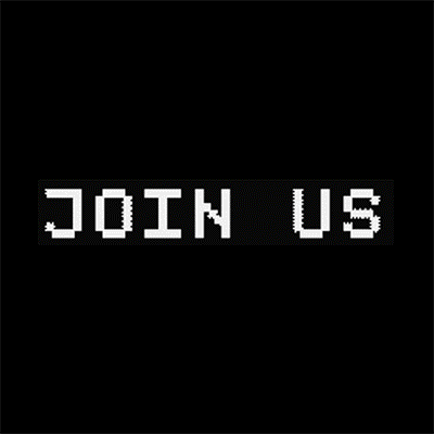 Join Us Sign on Black Background