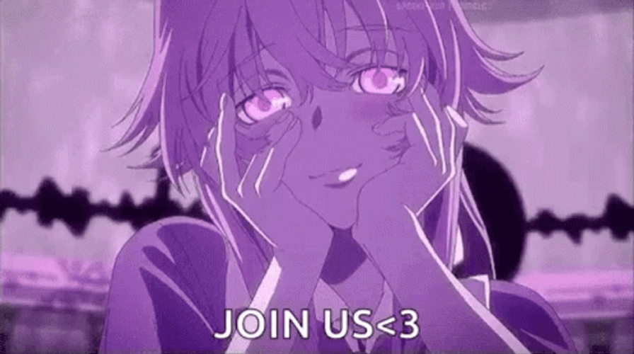 Join Us Yuno Gasai Love Struck Future Diary GIF