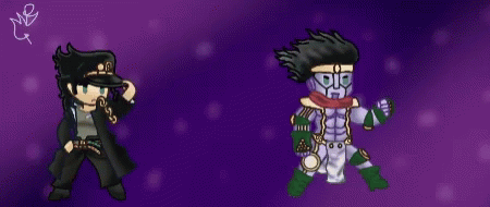 Jojo Ora Ora Ora And Jotaku Little Figure GIF