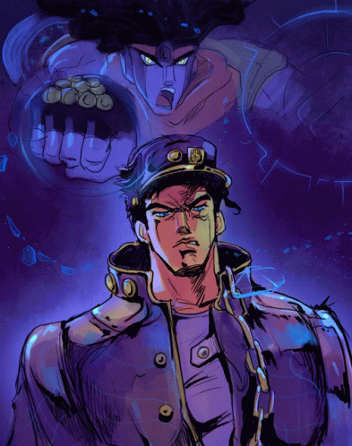 Jojo's Bizarre Adventure Jotaro Thinks Of Star Platinum GIF
