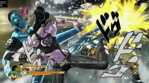 Jojo's Bizarre Adventures Stone Free Ora Ora Ora GIF