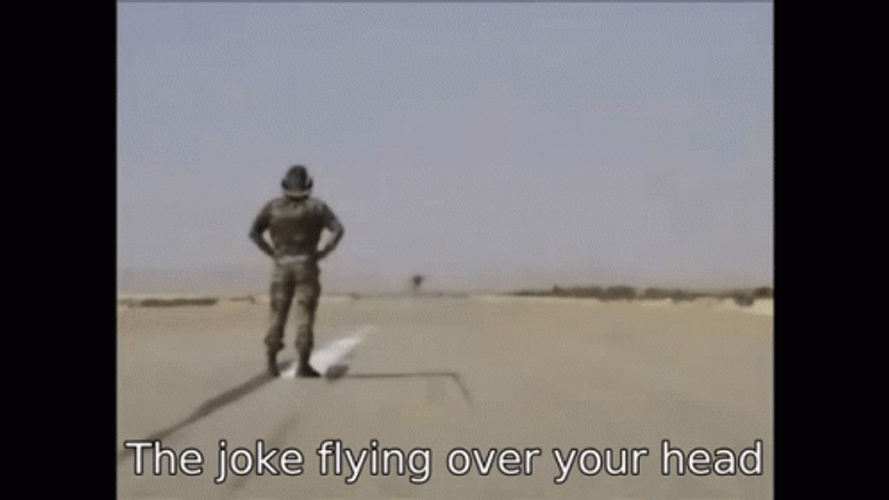 Joke Flying Over Head Plane Meme GIF