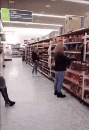 Joke Over Head Supermaket Prank GIF