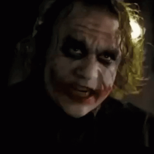 Joker Close Up Saying Hit Me GIF