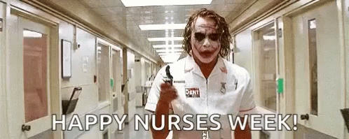 Joker Dressed as Nurse Holding Knife