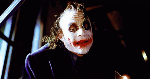 Joker Face Close Up Purple Suit GIF