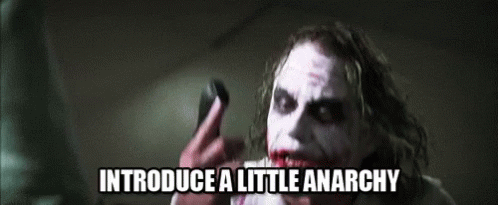 Joker from Dark Knight Saying Introduce a Little Anarchy