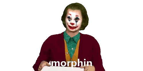 Joker Holding Morphin Sign