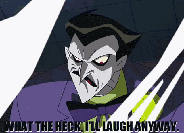 Joker Laughing Batman Villain Will Laugh Anyway GIF