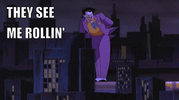 Joker On Train They See Me Rollin GIF