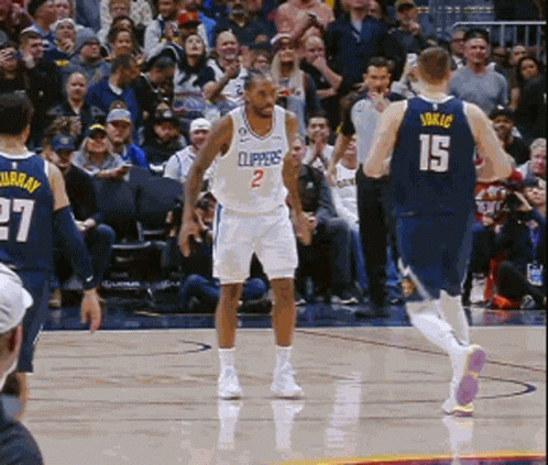 Jokic Flop On Kawhi Leonard GIF