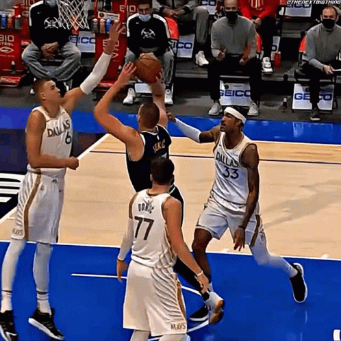 Jokic Getting Blocked GIF