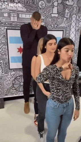 Jokic Making Tiktok With Girls GIF