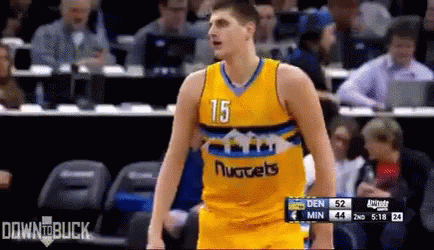 Jokic One Handed Overhead Pass GIF