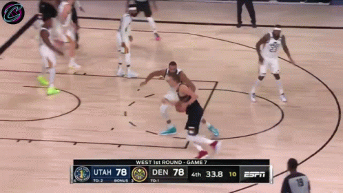 Jokic Smooth Post Play Hook Shot GIF