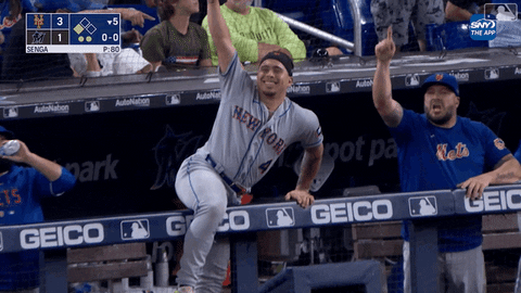 Jolly Francisco Alvarez Cheering Teammates GIF