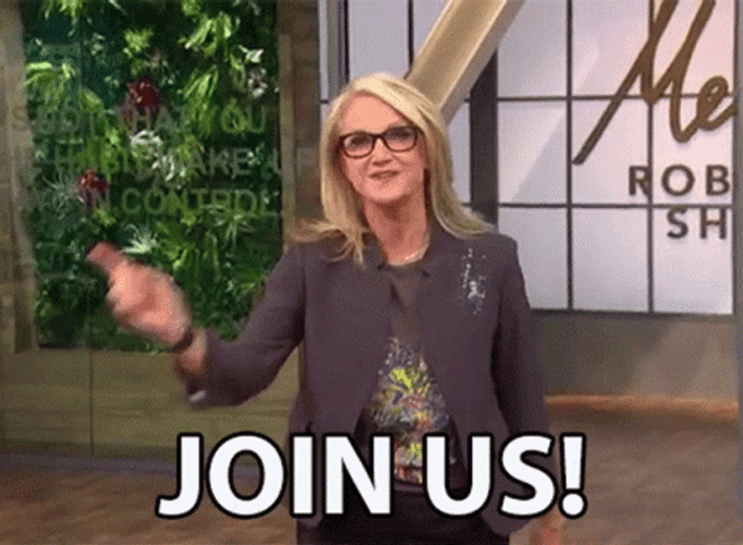 Jolly Host Mel Robbins Join Us GIF
