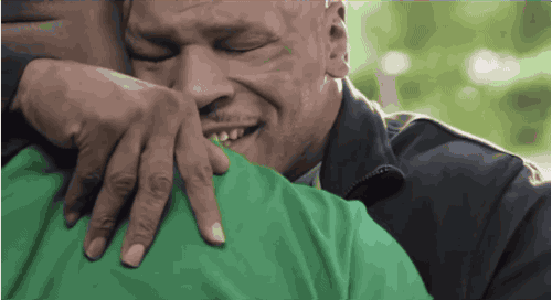 Jolly Mike Tyson Tight Hug GIF