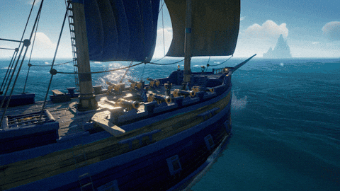 Jolly Roger Firing Boat GIF