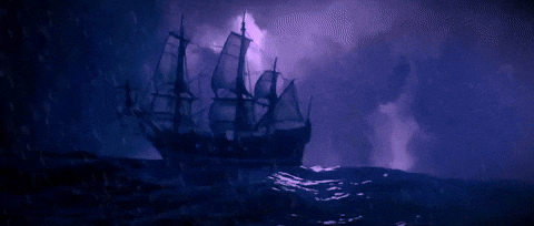 Jolly Roger On A Stormy Sea GIF