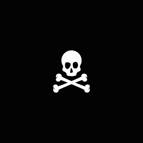 Jolly Roger Popping In And Out GIF