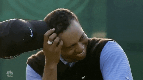 Jolly Tiger Woods Giggling GIF