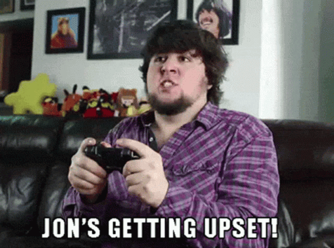 Jon Getting Upset With The Game GIF