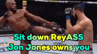 Jon Jones Kicking Man in Face Sit Down