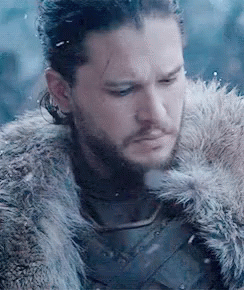 Startled Jon Snow Looking Up GIF