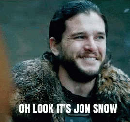 It's Jon Snow In Snow Meme GIF