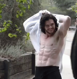 Jon Snow Dressing Up Game Of Thrones GIF