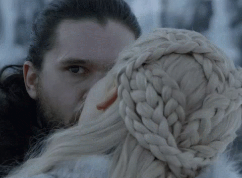 Jon Snow Kissing Daenerys Meme GIF