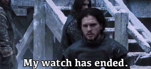 Jon Snow Walking Out Watch Has Ended GIF
