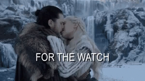 Jon Snow and Daenerys Targaryen Kissing Waterfall For the Watch