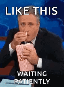 Jon Stewart Like This Waiting Patiently GIF