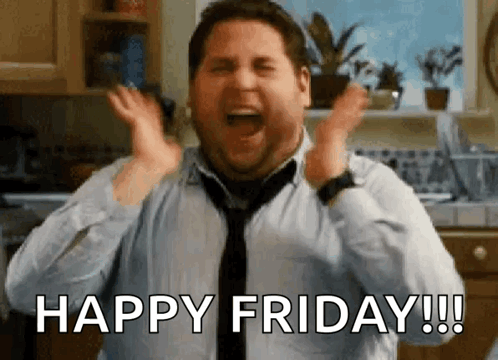 Jonah Hill Excited Happy Friday GIF