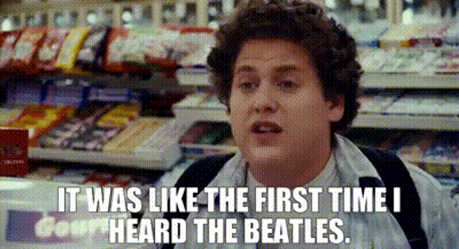 Jonah Hill Saying Like First Time Hearing Beatles GIF