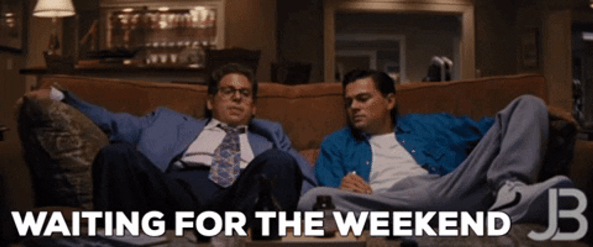 Jonah Hill Sit Waiting Is It Friday Yet GIF