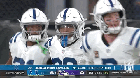 Jonathan Taylor 76 Yard Reception GIF