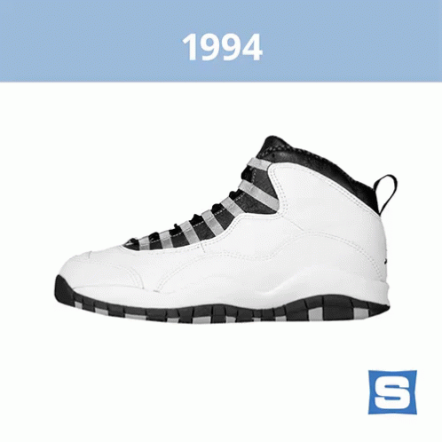 Jordan 4 1994 White And Black GIF