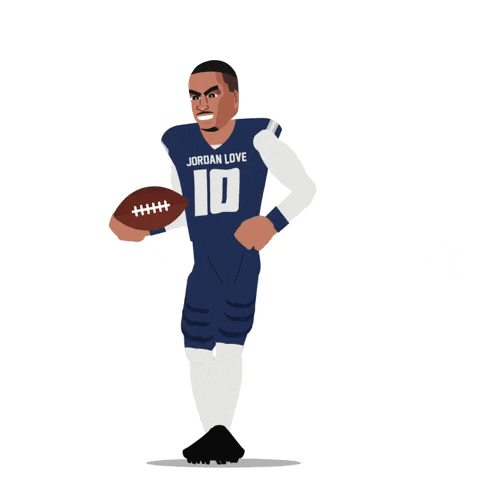 Jordan Love One Handed Catch GIF