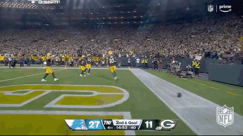 Jordan Love Touchdown Moment GIF