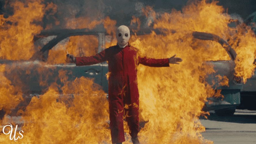 Jordan Peele On Fire GIF
